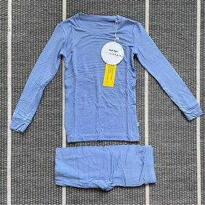 Little Sleepies Slate Blue Solid Bamboo Viscose Two Piece Pajama Set, 5/6